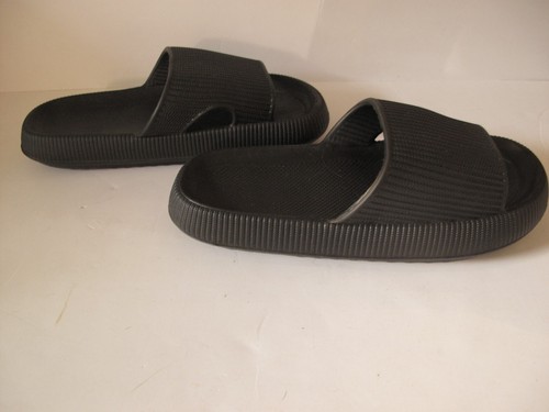 Unisex Black Cloud Rubber Anti-Skid Slide Slippers US Size 7-8 / 40-41 - Picture 7 of 18