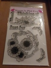 Pink Frog Crafts Decorative SunFlowers PEC02 A5 Clear Stamp Set