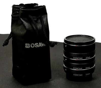 Original Contax 13, 20 & 27mm Auto Extension Tube Complete Set