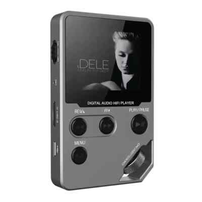 8 GB verlustfreier Bluetooth MP3-Musik-Player, Gehäuse aus Zinklegierung, Drehregler, Kabel UK