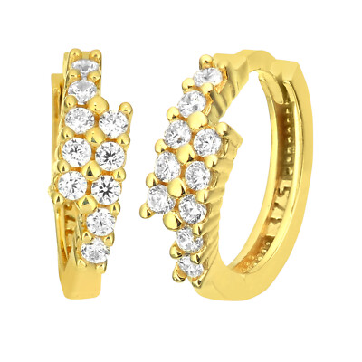 Crossover-Huggies 9 kt Gelbgold Zirkonia von Citerna