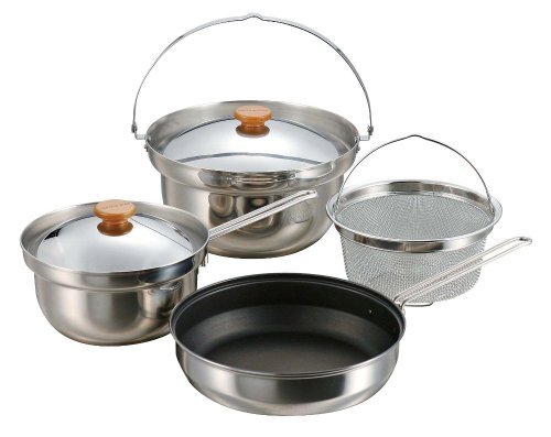 CAPTAIN STAG M-5510 Multi Stainless Cooker Set Outdoor Cookware NEW from Japan - Picture 1 of 5