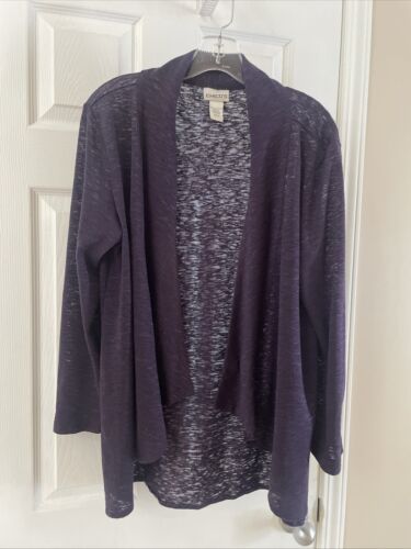 Chicos Damen wunderschöne lila Strickjacke vorne offen Langarm Gr. 2hübsch