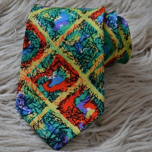 Authentic-Luxury-Rare-Vintage-90-s-MISSONI-Cravatte-Multicolor-Silk-Tie-Italy