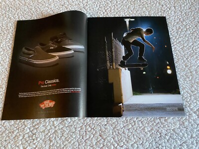 PSK31 SKATEBOARDING BILD/ANZEIGE 11X16'' VANS OF THE WALL - GILBERT CROCKETT