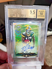 Davante Adams 2014 Topps Chrome Mini Pulsar Refractor Auto RC 9/15 BGS 💎9.5/10