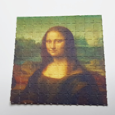 Mona Lisa Psychedelic Art Blotter LSD 100 Tab Acid Art Sheet Print Drug Art