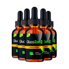  5-Pack GlucoZenX Drops - Gluco Zen X Liquid Drops, All Natural Formula