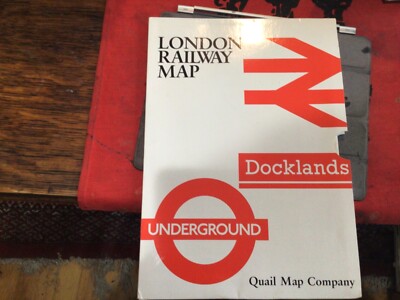 London Railway Map Quail Map Company 1990 Folding Map in Folder