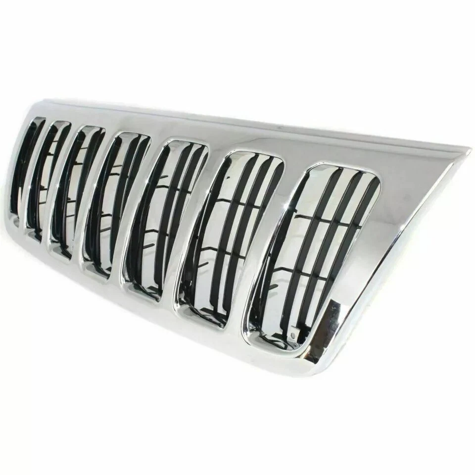 New Front Grill Grille Assembly Chrome Plastic For 1999-2003 Jeep Grand Cherokee Foto 4 de 4