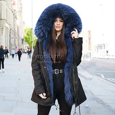 Fox Fur Parka With Raccoon Fur Hood Trim