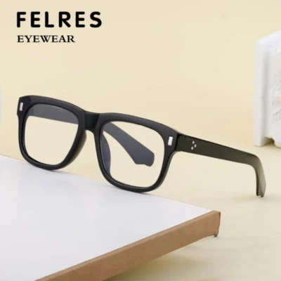 FELRES Klassische Anti Blaulicht Lesebrille für Männer Frauen Retro Rahmenbrille
