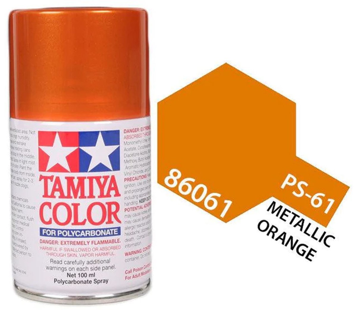 TAMIYA TAM86061 Lacquer Spray, PS-61 Metallic Orange 100ml | eBay