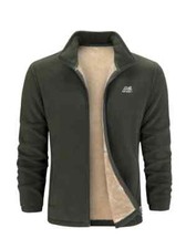 Warm Collar Fleece Jacket for Men Zip up