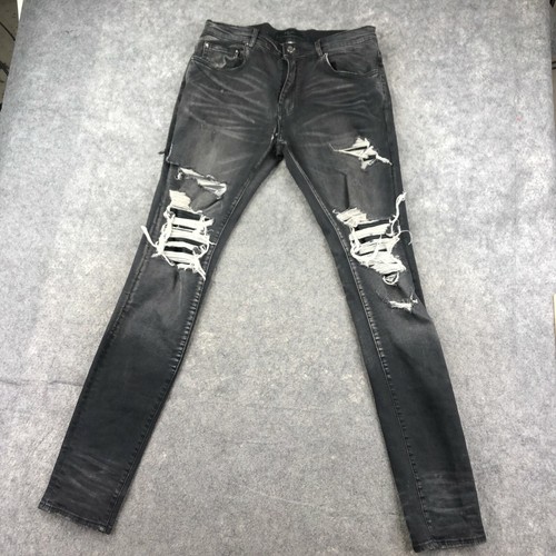 Amiri Jeans Mens 34 Skinny Black Wash 