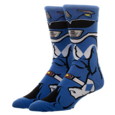 Blue Power Rangers Character Themed Crew Socks