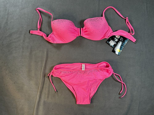 new Womens Bikini PINK swim Suit Bathing XL cup D Beach padded Swimming swimsuit