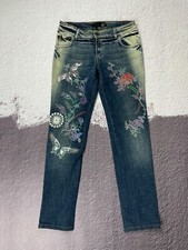 Just Cavalli vintage embroidery logo denim jeans rare pants