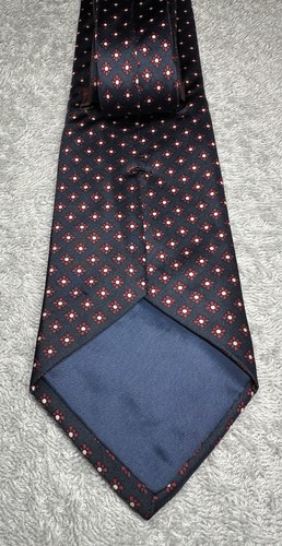 Jos. A. Bank Clothiers Neckwear Men’s Silk Slim Tie Navy Red Geometric 3.25” in - Picture 14 of 17