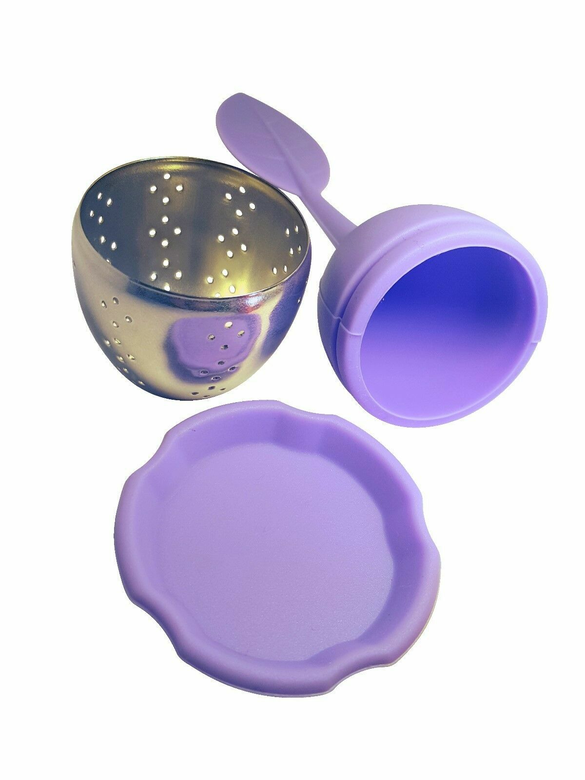 2 Pack Loose Leaf Tea Infuser with Drip Tray Silicone Stainless Steel Cozy Brew