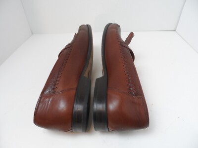 Brass Boot Mens Brown Leather Tassel Loafers Slip On Casual  display picture 2