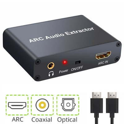AC/DC Power Micro USB HDMI-Compatible ARC Audio Adapter Extractor Converter e