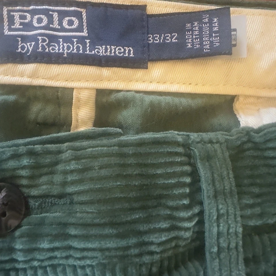Pantalones Polo Ralph Lauren Para Hombre Whitman Pana Calce Relajado Verde Prado 33-32 Foto 3 de 4