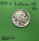 1919-S Buffalo 🦬 Indian Head Nickel 5c VG Very Good