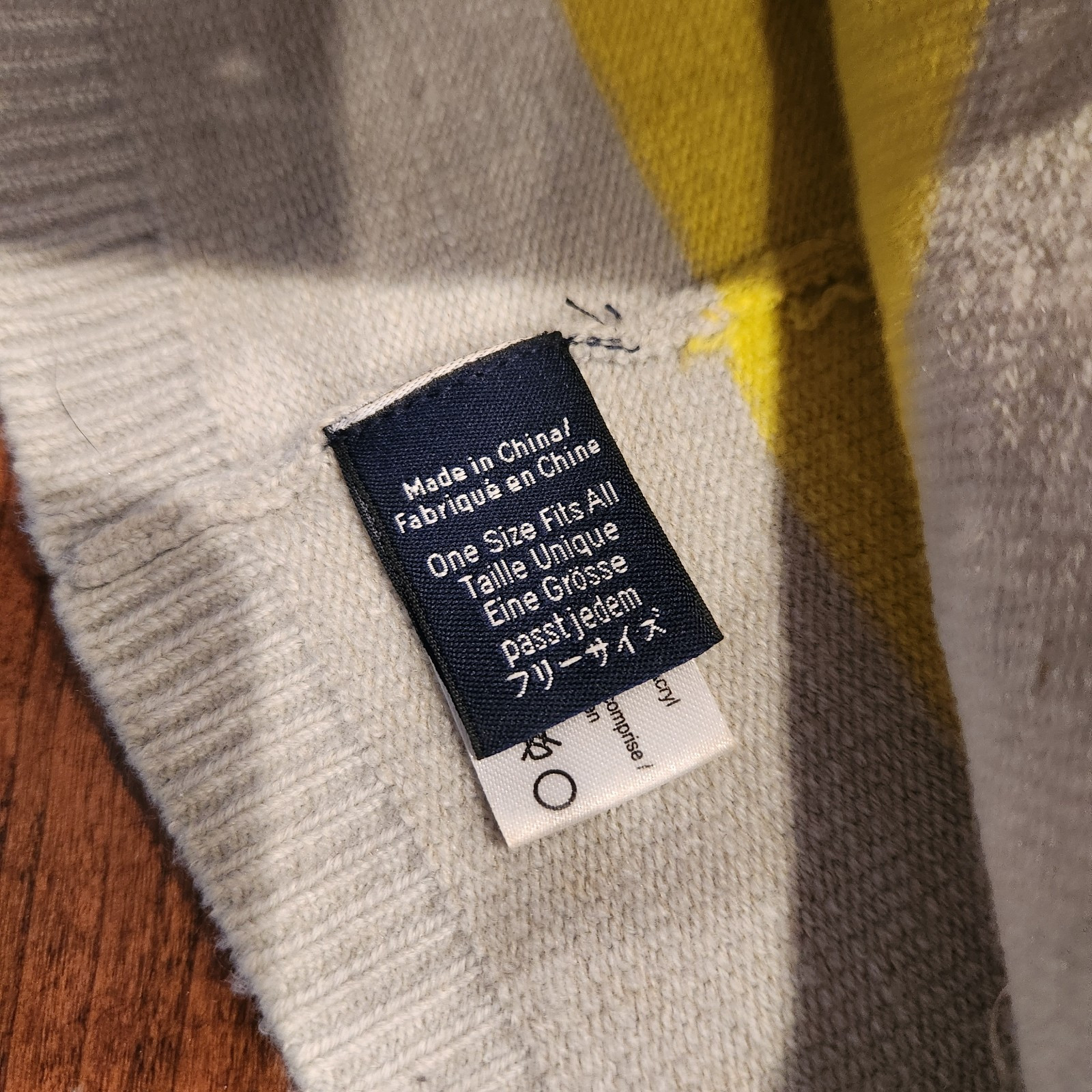 ARC'TERYX Vintage Arcteryx arco a righe teschio berretto acrilico inverno sci colorblock OS