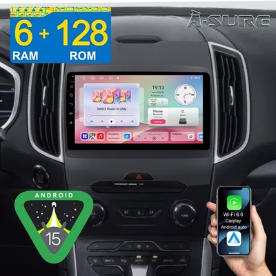 8 Core 6+128GB Android 15 Autoradio BT Ford Edge 2016-2020 S-Max MK2 2015-2022