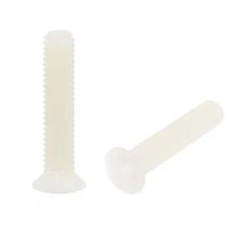 M4x20mm Nylon Screws, Phillips Cross Plat Head Machine Screws Bolts, 100Pcs