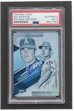2019 Topps Fire Lasting Legacies #LL15 Shohei Ohtani Nolan Ryan AUTO (PSA/DNA)