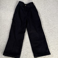 Claiborne Boys Formal Dress Pant Size 4 - 5 Years Black 100 Cotton Pleats