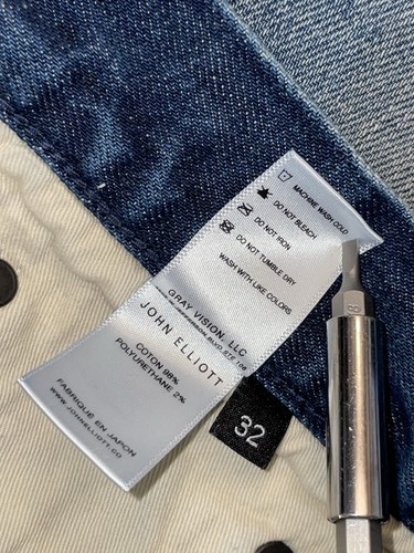 John Elliot Thrashed Denim Blue Size 32 - Picture 7 of 8