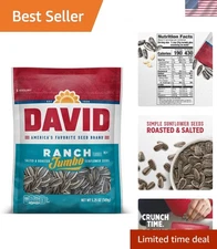 SEEDS Roasted and Salted Ranch Jumbo Sunflower Seeds, Keto Friendly, 5.25 oz,...