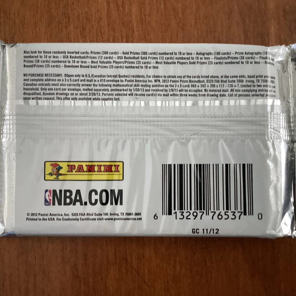 2012/13 Panini Prizm Basketball Pack - Image 3 of 3