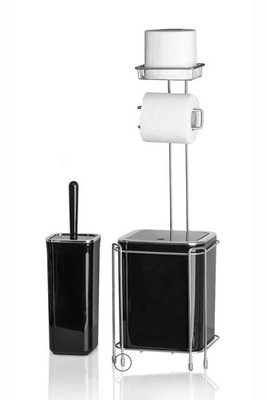 Edelstahl Badezimmer Zubehör Set   WC Bürste mit Halter, Toilettenpapierhalter