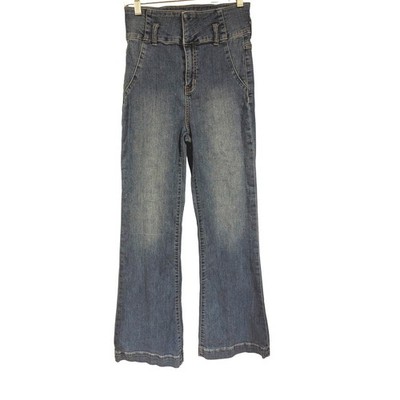 Sneak Peek Jeans Women's Size 5/27 High Waist Flare Leg Dark Wash Denim Pants