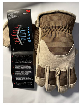 Heavy Duty Winter Work Gloves - Boss 3M Deerskin Thinsulate Insulation X-Large