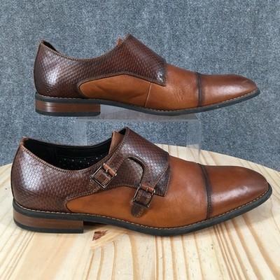 La Milano Mens Brown Leather Monk Strap Buckle Dress Shoes La Milano Brown Leather Monk Strap Mens Shoes Sz 8 Style  main image 3