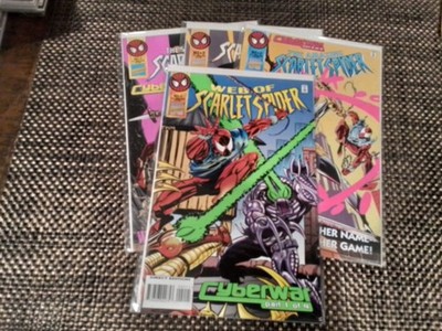 Marvel Spider-Man Group: Web of Scarlet Spider ''CYBERWAR'' 4pc Complete Set 