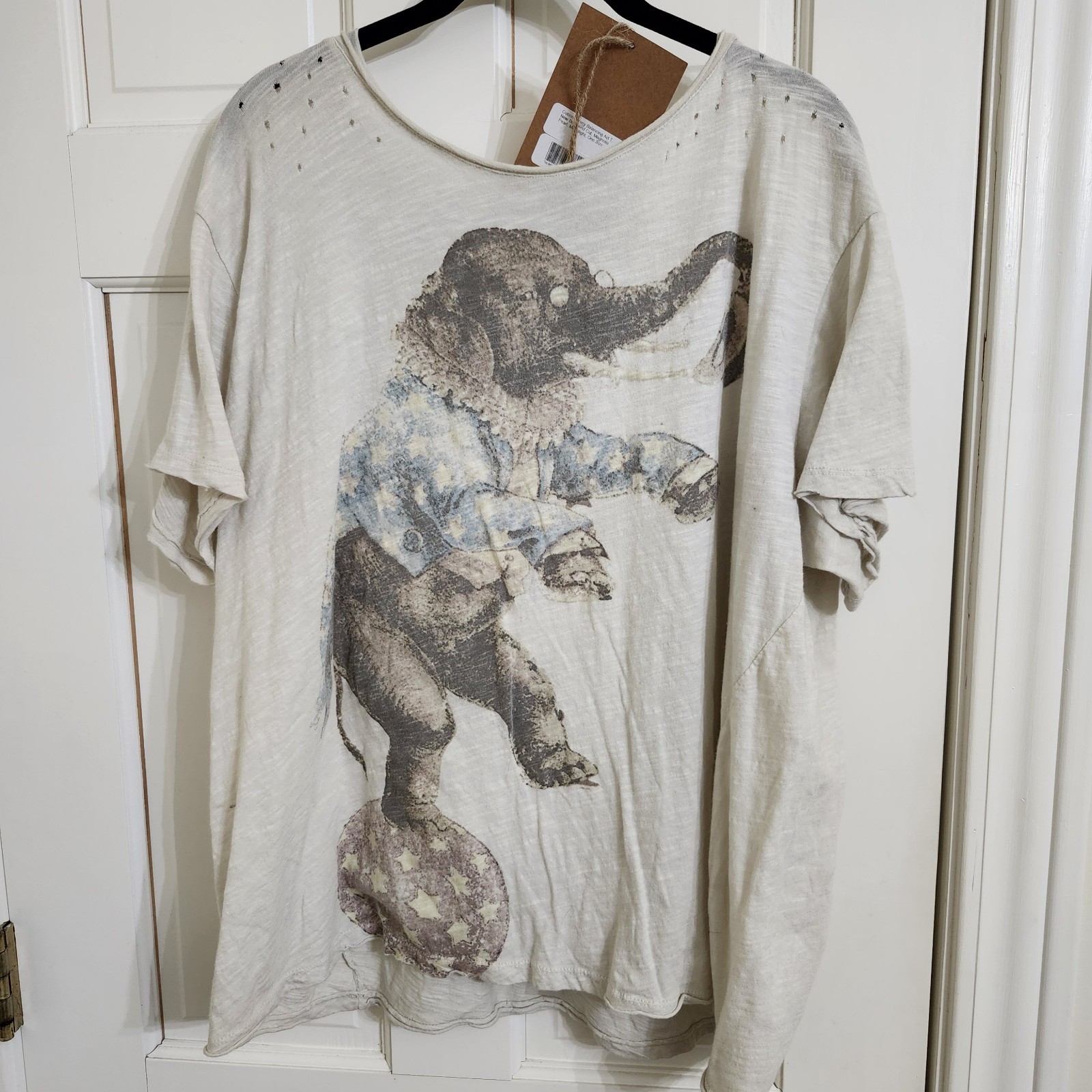 Magnolia Pearl "Balancing Act", Elephant Cotton T Shirt In 843-Moonlight, NWT'S! thumbnail 10
