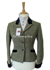Veste D'Équitation Tweed Mears Keepers Femme Taille 36 UK 12 - Vert/Laine