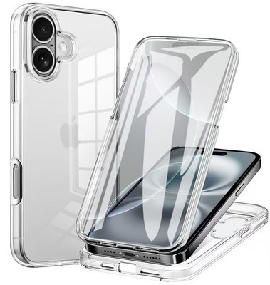 Handy Hülle Für iPhone 17 16e 15 14 13 12 Pro Max Transparent 360 Grad Full Case