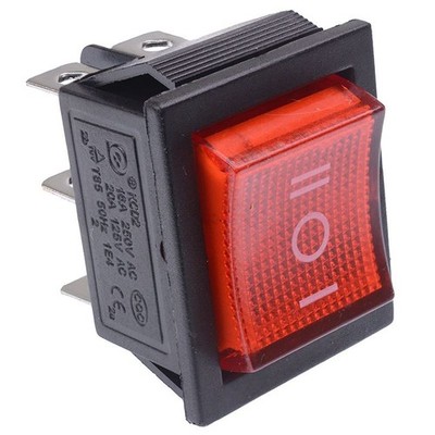 Red On-Off-On illuminated Rectangle Rocker Switch DPDT 230V | eBay