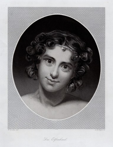 Das Elfenkind. Originaler Stahlstich n. Payne um 1850 - Bild 1 von 2