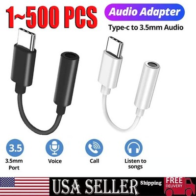 USB-C Type C to 3.5mm AUX Headphone Jack Adapter Lot For iPhone 17/Android Phone