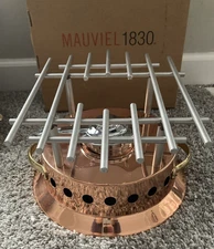 Mauviel Portable Heater w/ Alcohol Burner  Brass Handle 11"  w/ Box Pls Read