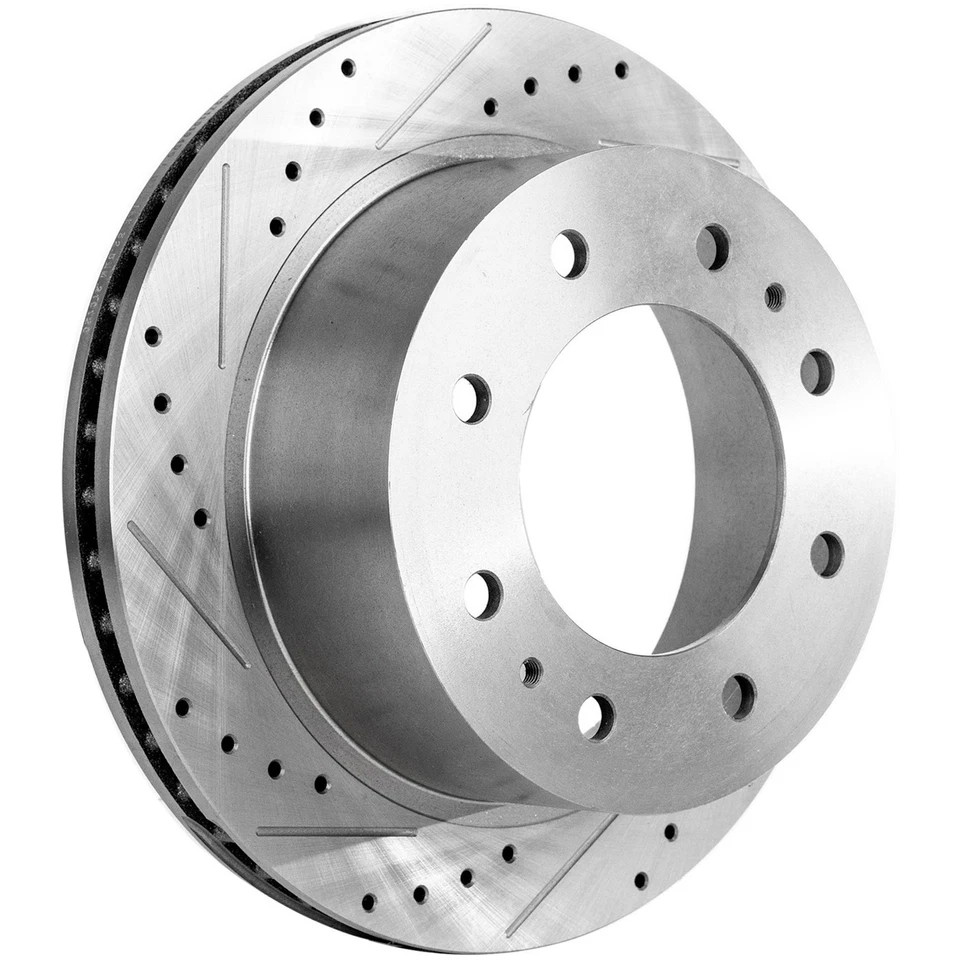 Rotores de disco de freno delanteros y traseros para Chevy Chevrolet Silverado 2500 HD de alta resistencia Foto 3 de 4