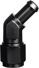 6AN Female to 5/16 Barb 45 Degree Swivel Hose Size: 6AN to 5/16Style: 45Degree